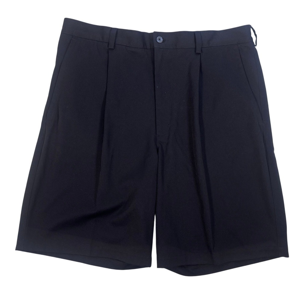 Nike Golf Men's 36 Black Pleated Nike Fit Dry Performance Shorts Solid Sporty